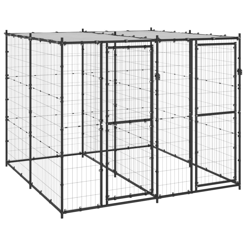 Load image into Gallery viewer, VidaXL Hondenkennel met dak 4,84 m²