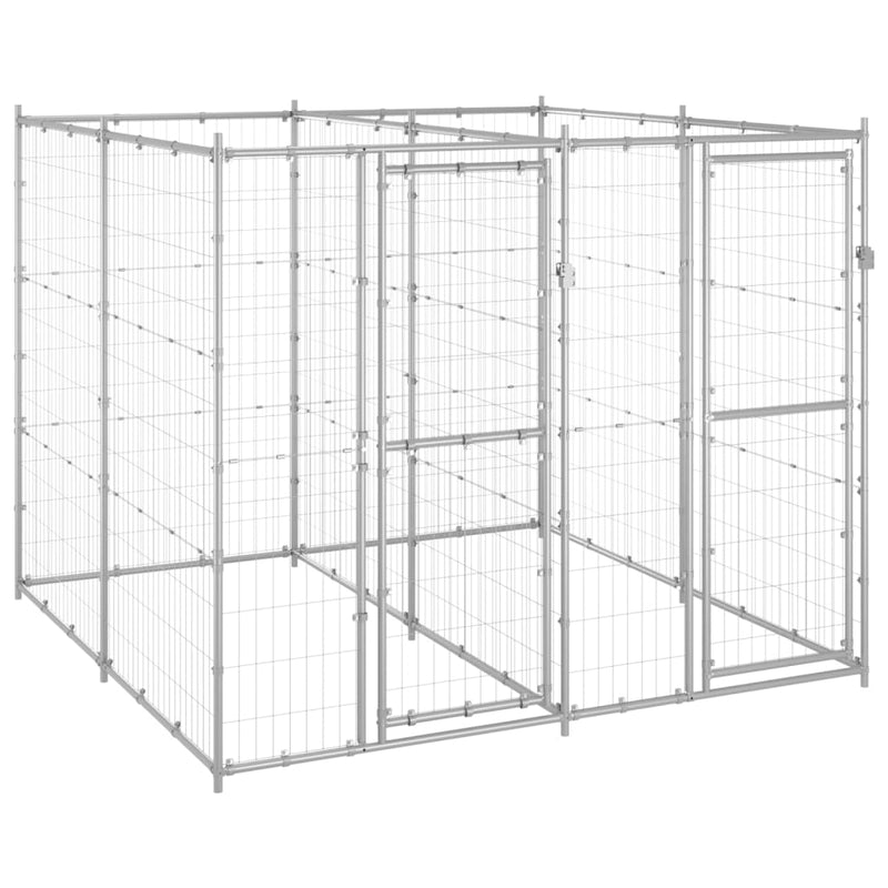 Load image into Gallery viewer, VidaXL Hondenkennel 4,84 m² gegalvaniseerd staal