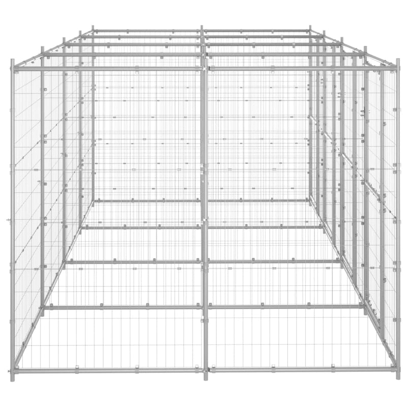 Load image into Gallery viewer, VidaXL Hondenkennel 9,68 m² gegalvaniseerd staal