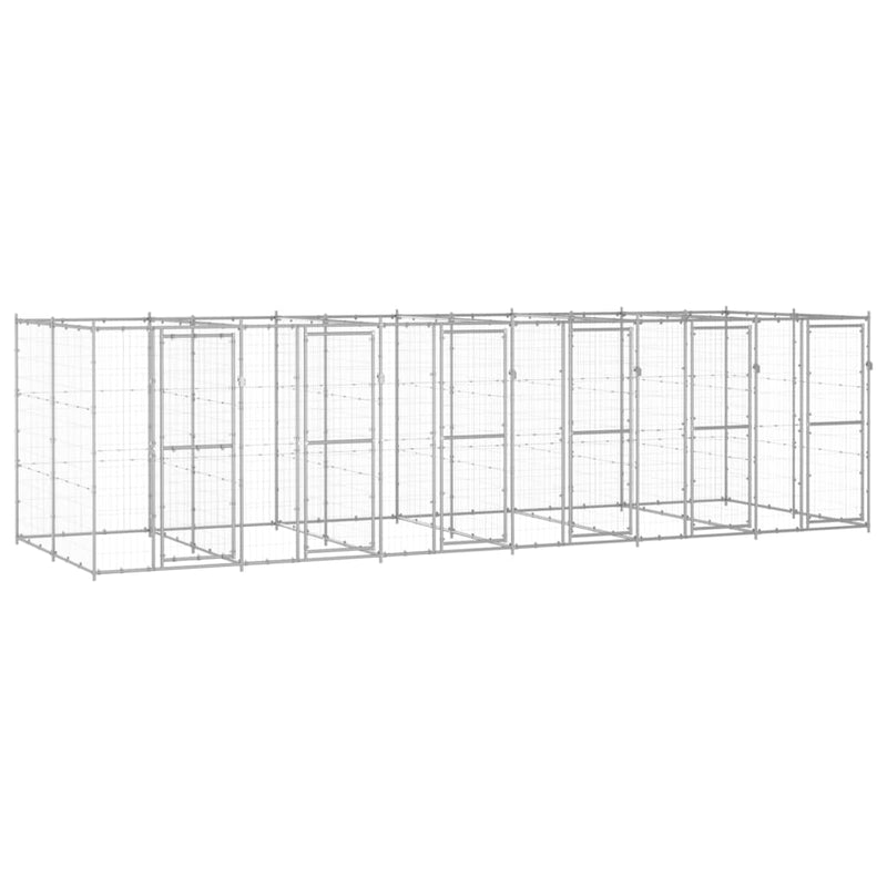 Load image into Gallery viewer, VidaXL Hondenkennel 14,52 m² gegalvaniseerd staal