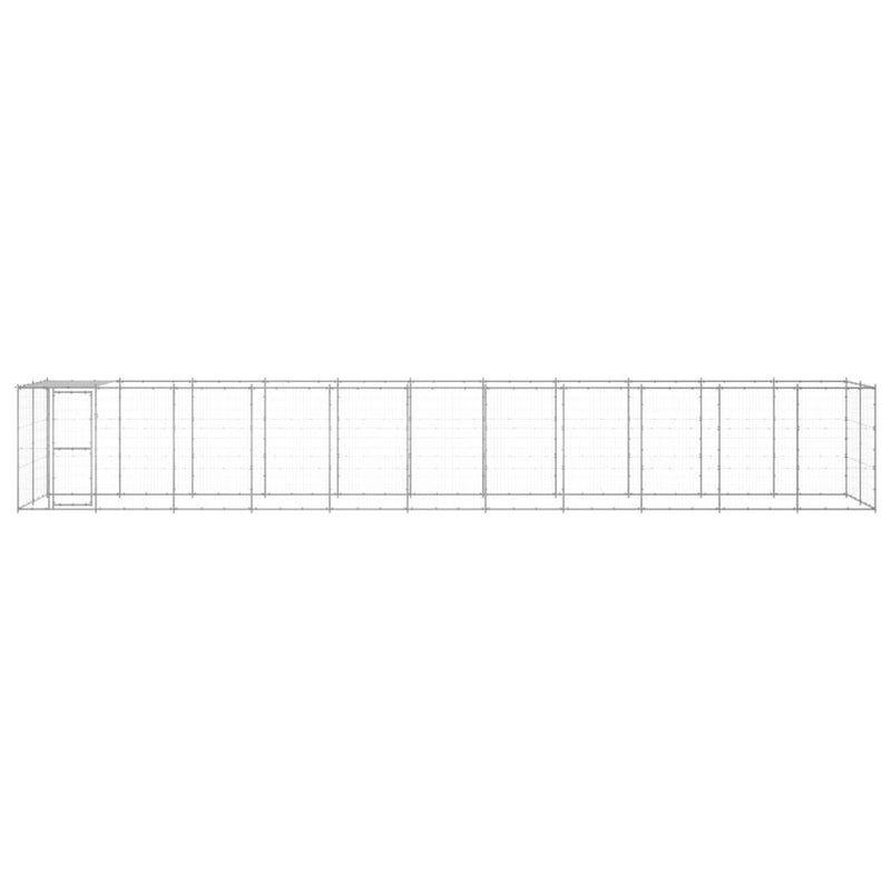 Load image into Gallery viewer, VidaXL Hondenkennel met dak 26,62 m² gegalvaniseerd staal