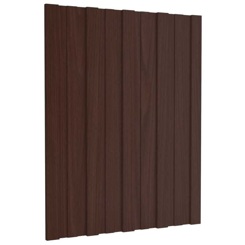 Load image into Gallery viewer, VidaXL Dakpanelen 12 st 60x45 cm gegalvaniseerd staal bruin