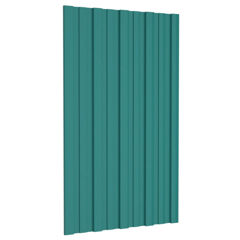Load image into Gallery viewer, VidaXL Dakpanelen 36 st 80x45 cm gegalvaniseerd staal groen