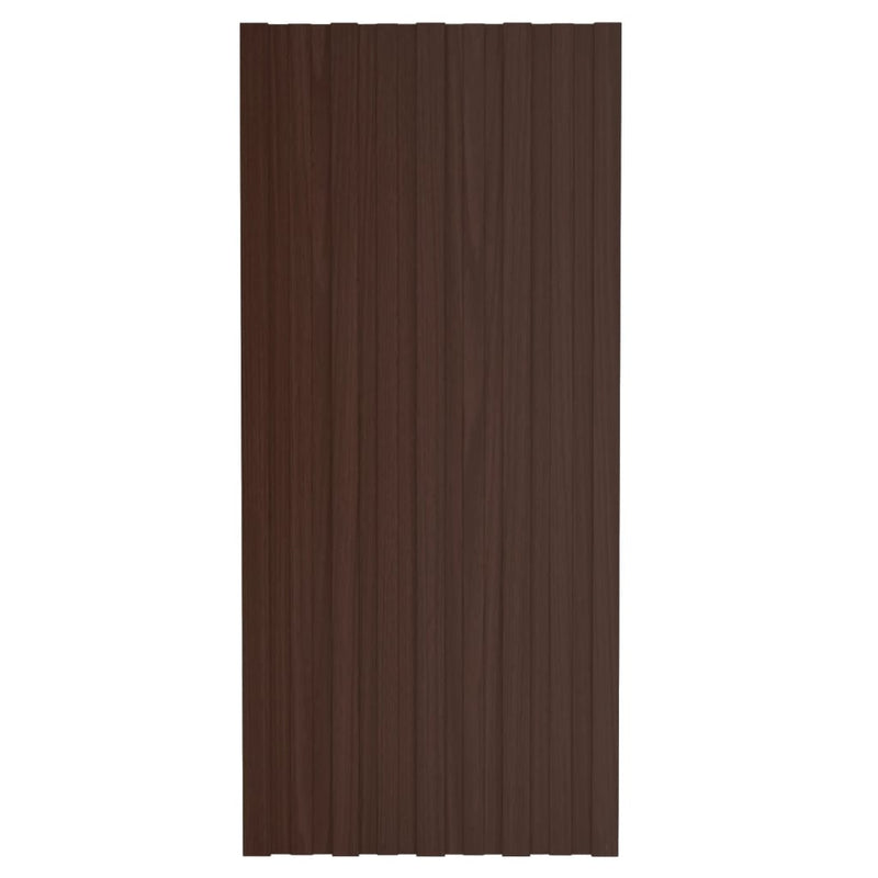 Load image into Gallery viewer, VidaXL Dakpanelen 36 st 100x45 cm gegalvaniseerd staal bruin