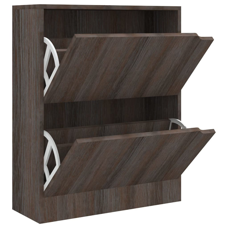Load image into Gallery viewer, Vidaxl schoenenkast 2 deuren 59x24x74 cm bewerkt hout sonoma eiken