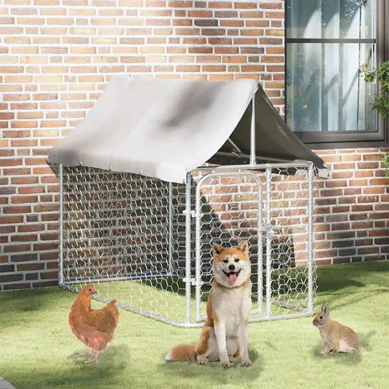 Load image into Gallery viewer, Vidaxl hondenkennel voor buiten met dak 200x100x150 cm