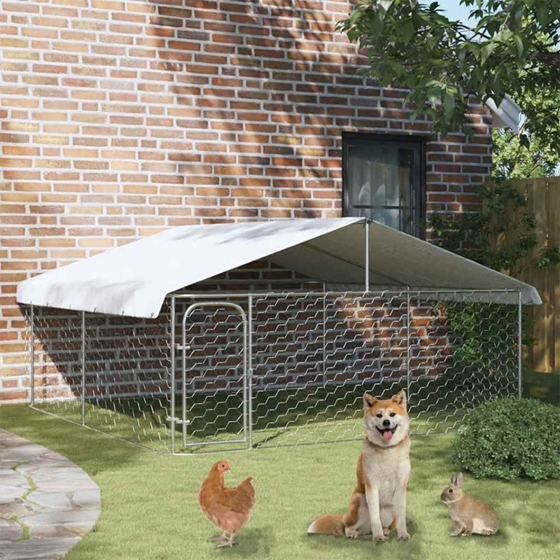 Load image into Gallery viewer, Vidaxl hondenkennel met dak 300x300x150 cm