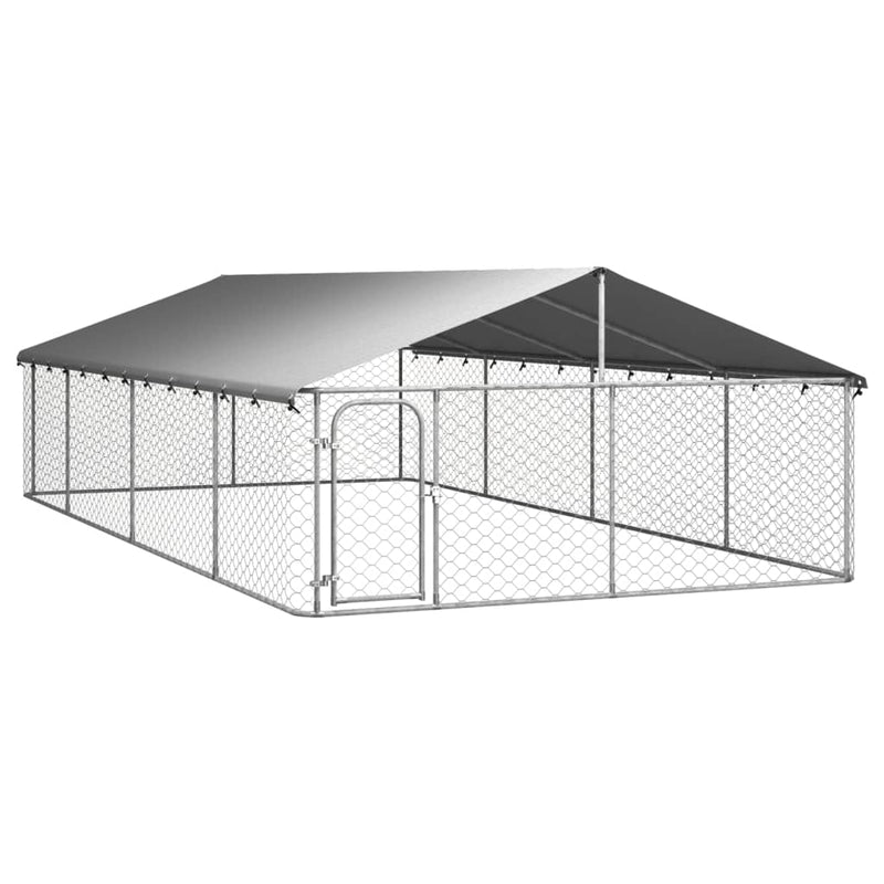 Load image into Gallery viewer, VidaXL Hondenkennel voor buiten met dak 600x300x150 cm