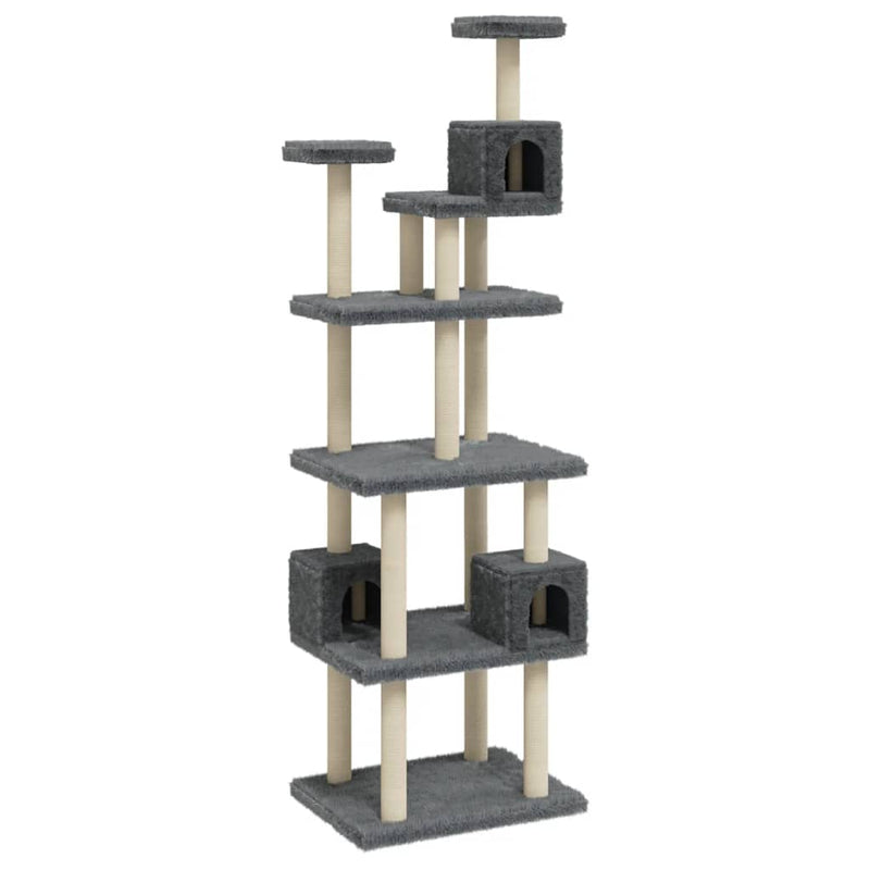 Load image into Gallery viewer, Vidaxl kattenmeubel met sisal krabpalen 188 cm donkergrijs