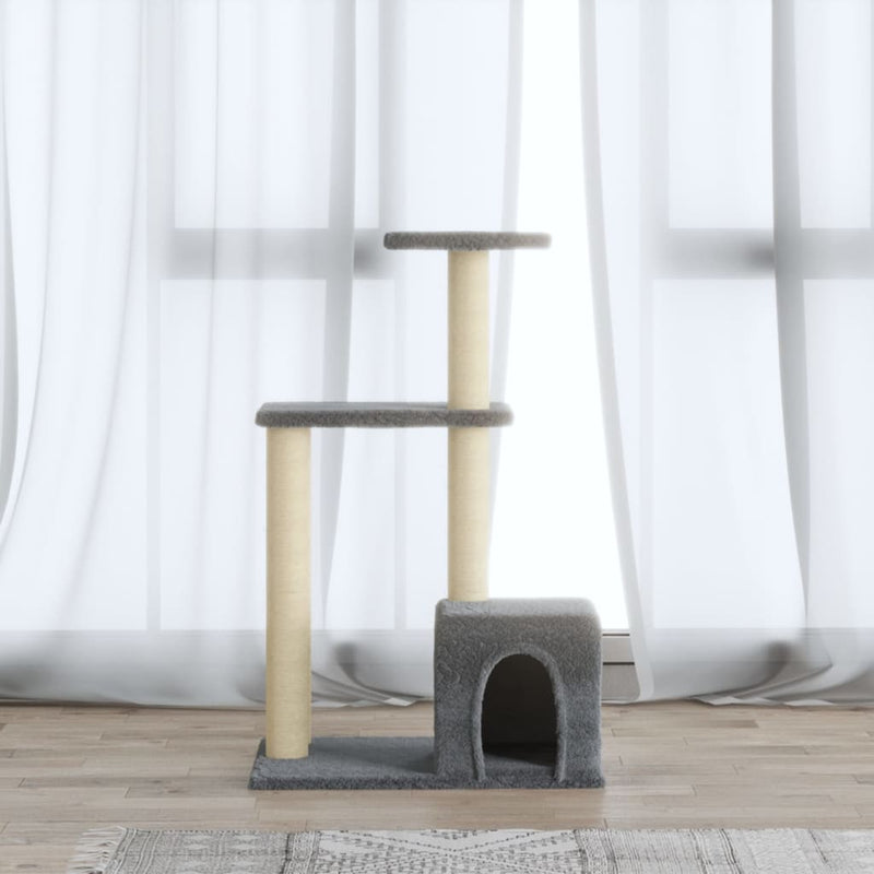 Load image into Gallery viewer, VidaXL Kattenmeubel met sisal krabpalen 71 cm lichtgrijs