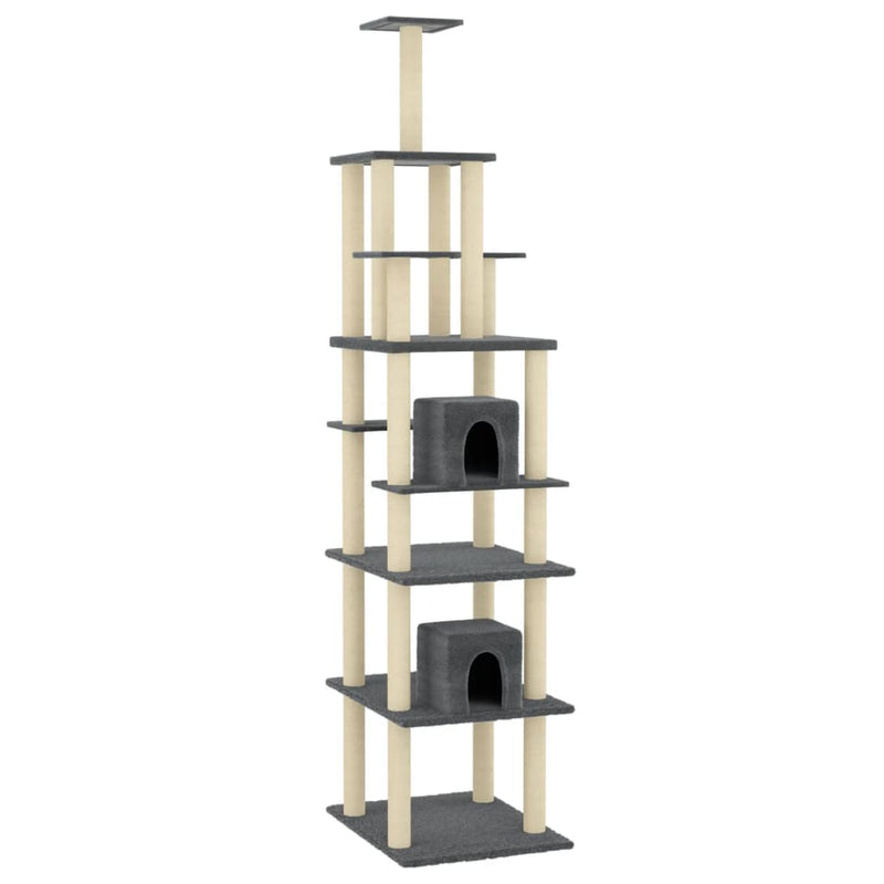 Load image into Gallery viewer, Vidaxl kattenmeubel met sisal krabpalen 216 cm donkergrijs