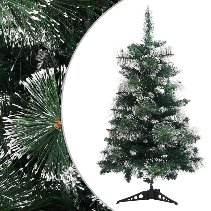 Chargez l'image dans la visionneuse de la galerie, VidaXL Kunstkerstboom met standaard 60 cm PVC groen en wit