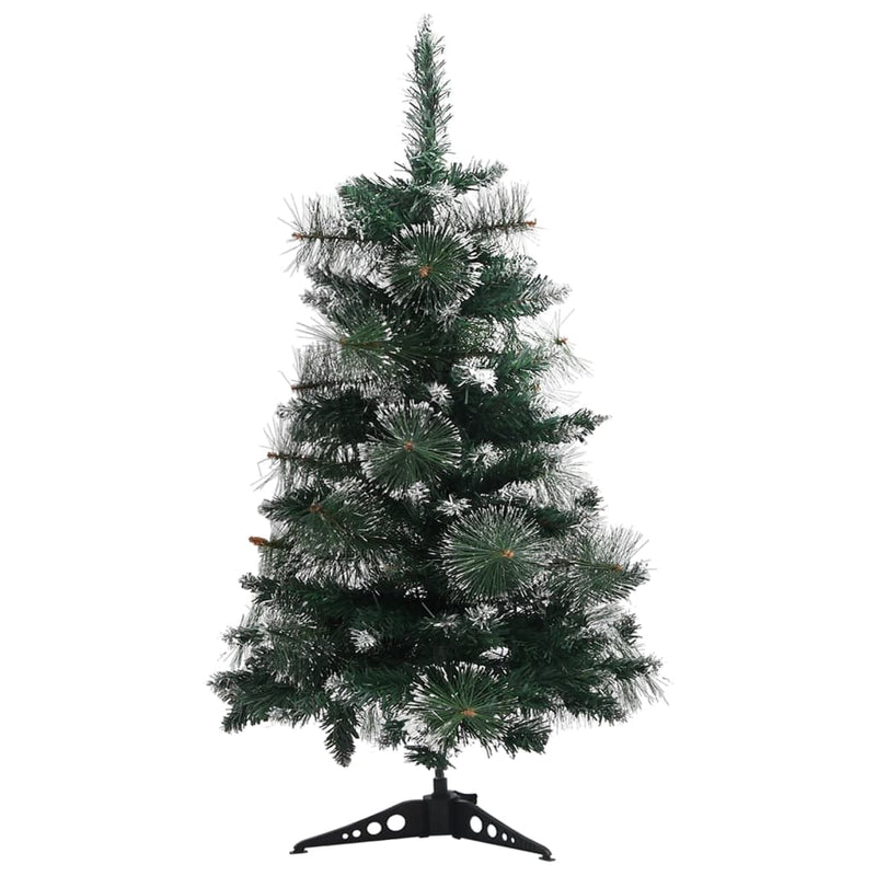 Chargez l'image dans la visionneuse de la galerie, VidaXL Kunstkerstboom met standaard 60 cm PVC groen en wit