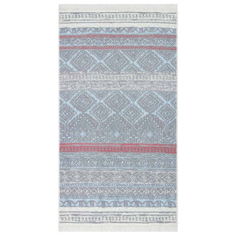 Load image into Gallery viewer, Vidaxl vloerkleed 120x180 cm katoen roze en aqua