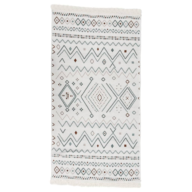 Load image into Gallery viewer, VidaXL Vloerkleed 160x230 cm katoen beige en blauw