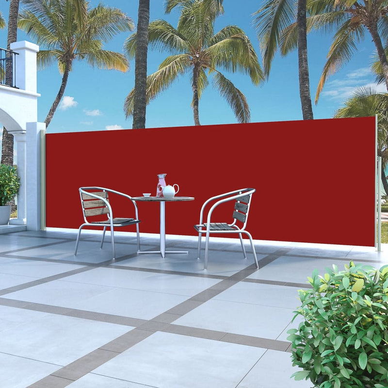 Load image into Gallery viewer, Vidaxl tuinscherm uittrekbaar 160x500 cm rood