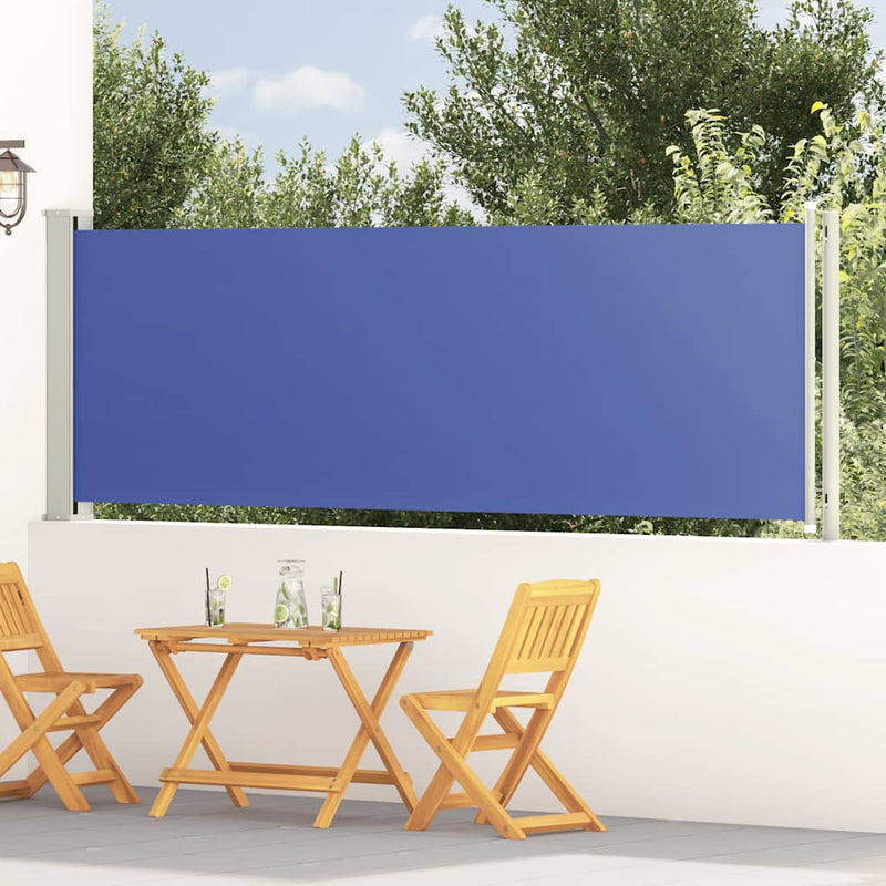 Load image into Gallery viewer, VidaXL Tuinscherm uittrekbaar 117x600 cm blauw