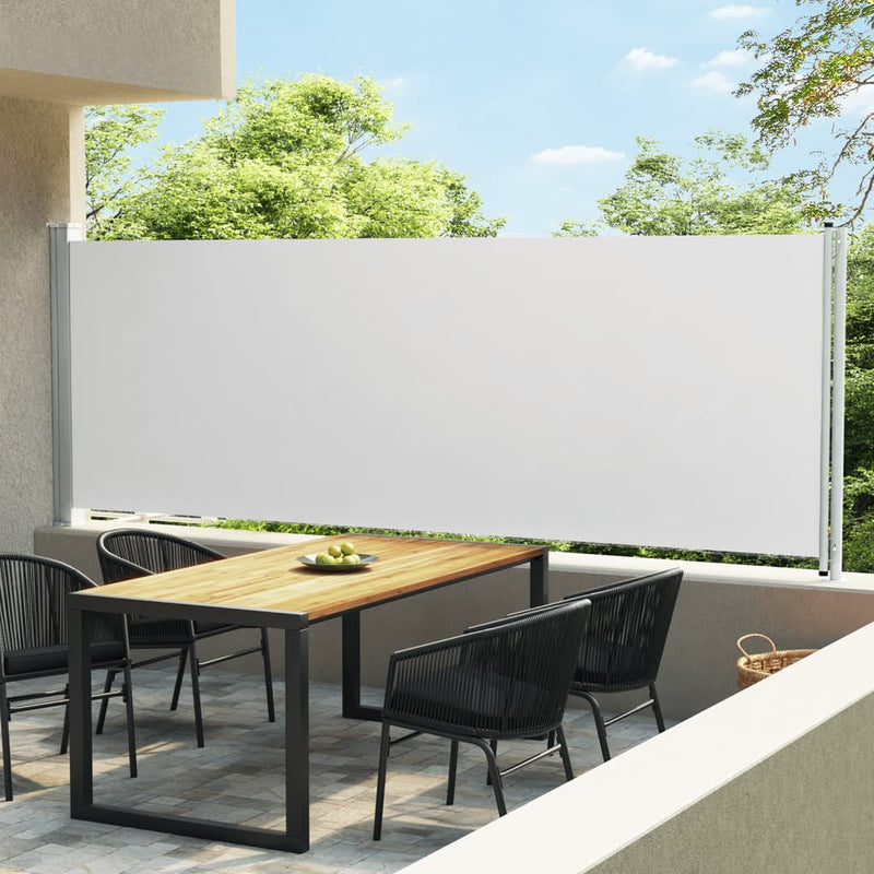 Load image into Gallery viewer, Vidaxl tuinscherm uittrekbaar 160x600 cm crème