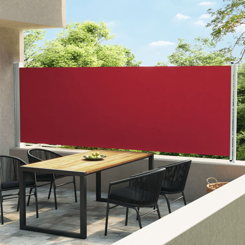 Load image into Gallery viewer, Vidaxl tuinscherm uittrekbaar 160x600 cm rood
