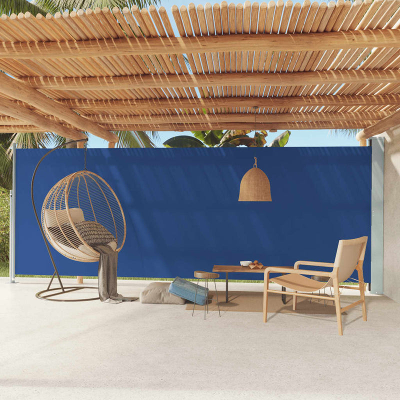 Load image into Gallery viewer, Vidaxl tuinscherm uittrekbaar 200x600 cm blauw