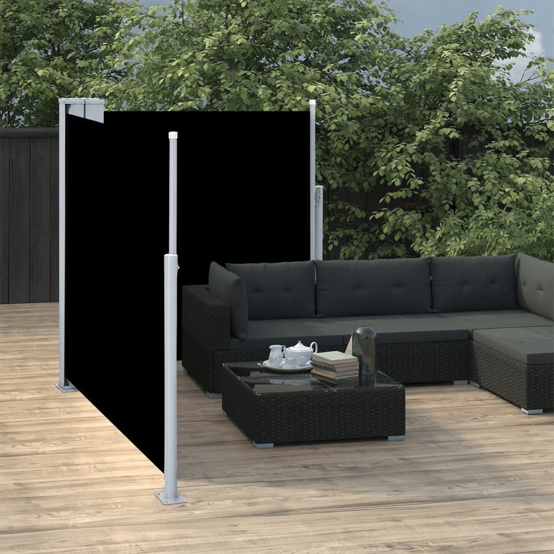 Load image into Gallery viewer, VidaXL Windscherm uittrekbaar 117x600 cm zwart