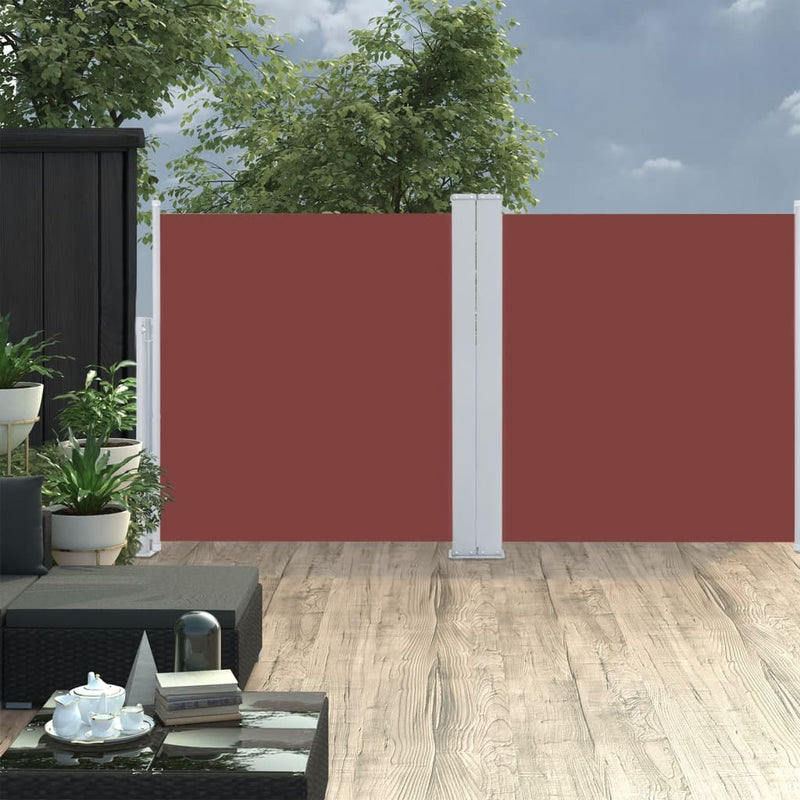 Load image into Gallery viewer, VidaXL Windscherm uittrekbaar 117x600 cm bruin