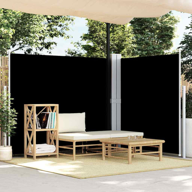 Load image into Gallery viewer, Vidaxl windscherm uittrekbaar 180x600 cm zwart
