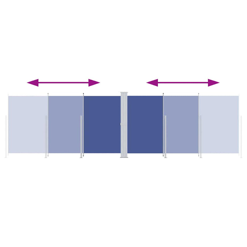 Load image into Gallery viewer, Vidaxl windscherm uittrekbaar 180x600 cm blauw