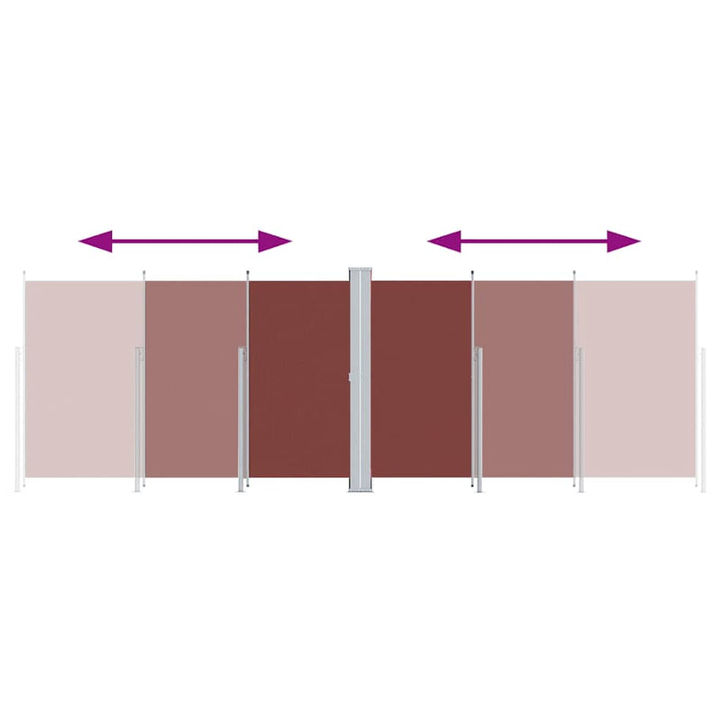 Load image into Gallery viewer, Vidaxl windscherm uittrekbaar 220x600 cm bruin