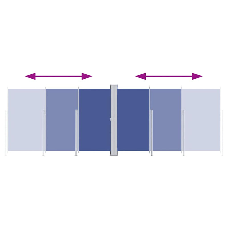 Load image into Gallery viewer, Vidaxl windscherm uittrekbaar 220x600 cm blauw