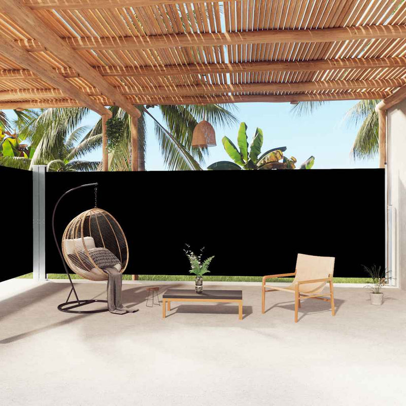 Load image into Gallery viewer, Vidaxl windscherm uittrekbaar 200x1000 cm zwart