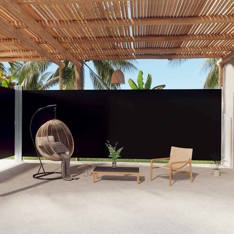 Load image into Gallery viewer, Vidaxl windscherm uittrekbaar 220x1000 cm zwart
