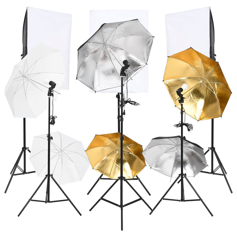 Load image into Gallery viewer, VidaXL 6-delige Fotostudioset met verlichtingsset en softboxen