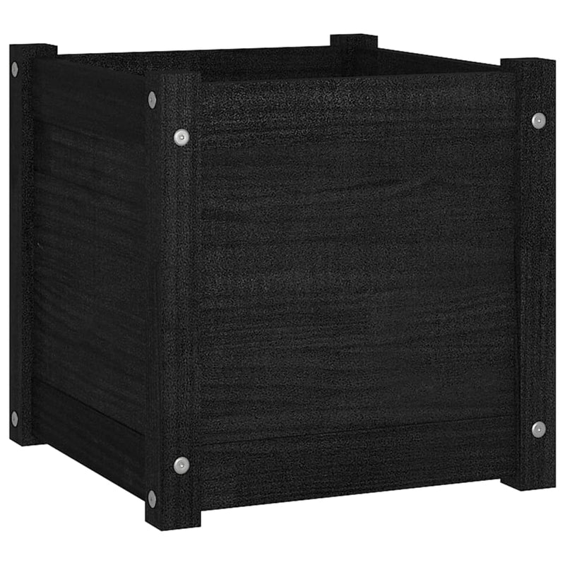 Load image into Gallery viewer, Vidaxl plantenbak 40x40x40 cm massief grenenhout zwart