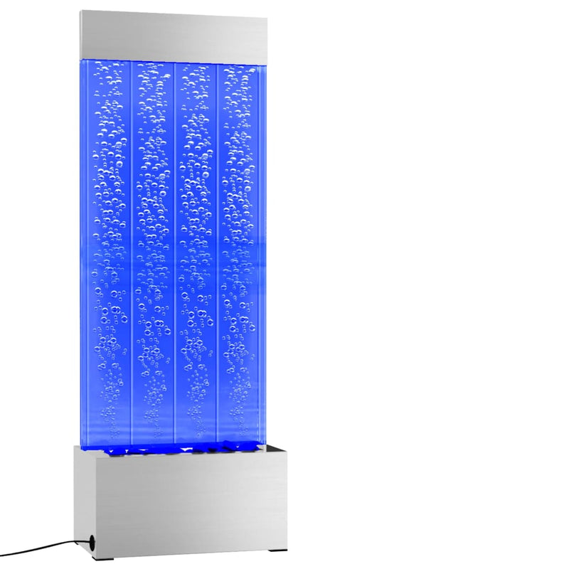 Load image into Gallery viewer, VidaXL Bubbelzuil met RGB LED's 110 cm roestvrij staal en acryl