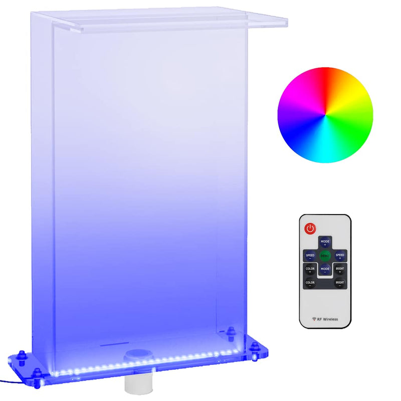 ギャラリービューアに画像をロードする, Vidaxl zwembadfontein met rgb led's 51 cm acryl