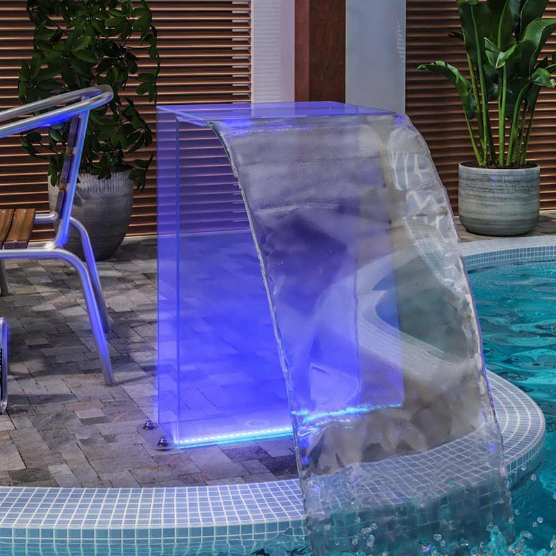 ギャラリービューアに画像をロードする, Vidaxl zwembadfontein met rgb led's 51 cm acryl