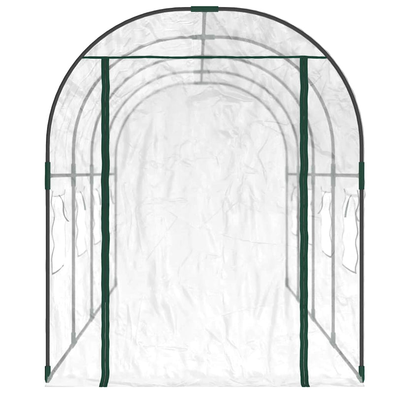 Cargue la imagen en el visor de la galería, Vidaxl tuinkas 160x400x190 cm pvc en gepoedercoat staal transparant