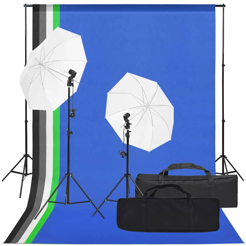 Load image into Gallery viewer, Vidaxl fotostudioset met verlichtingsset en achtergrond