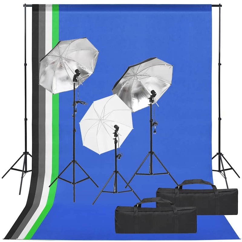 Load image into Gallery viewer, Vidaxl fotostudioset met verlichtingsset en achtergrond