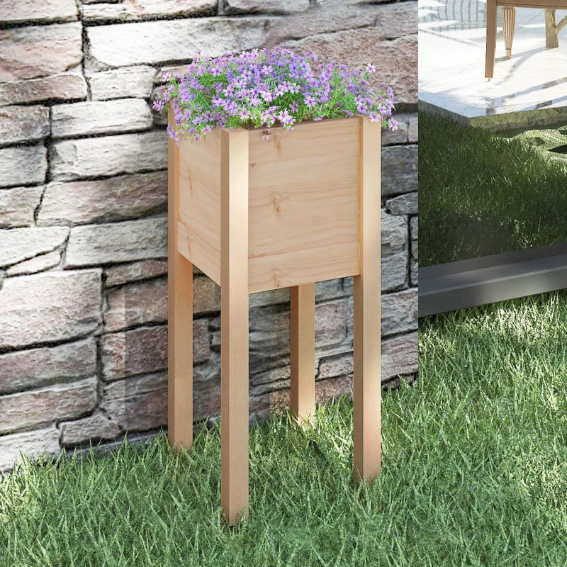 Load image into Gallery viewer, Vidaxl plantenbak 31x31x70 cm massief grenenhout