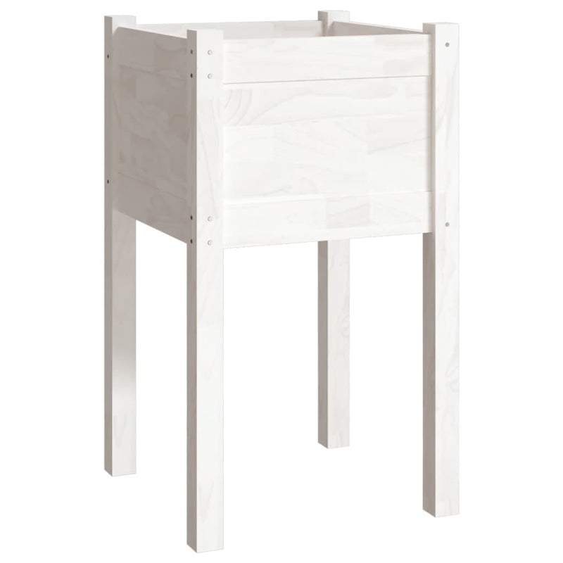 Load image into Gallery viewer, Vidaxl plantenbak 40x40x70 cm massief grenenhout wit