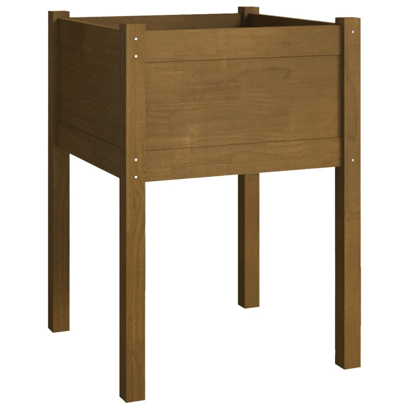 Load image into Gallery viewer, Vidaxl plantenbak 50x50x70 cm massief grenenhout honingbruin