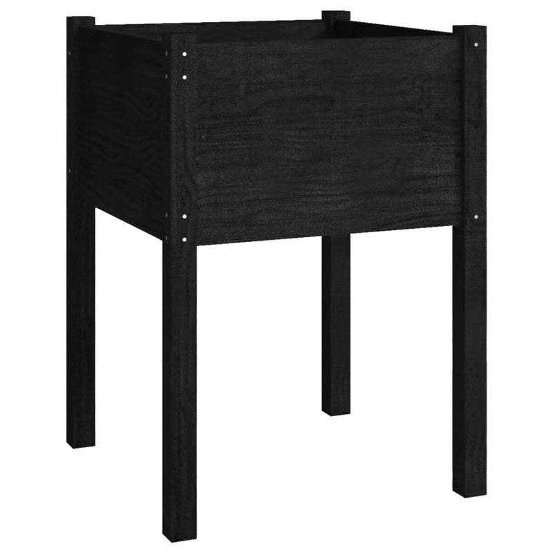 Load image into Gallery viewer, Vidaxl plantenbak 50x50x70 cm massief grenenhout zwart