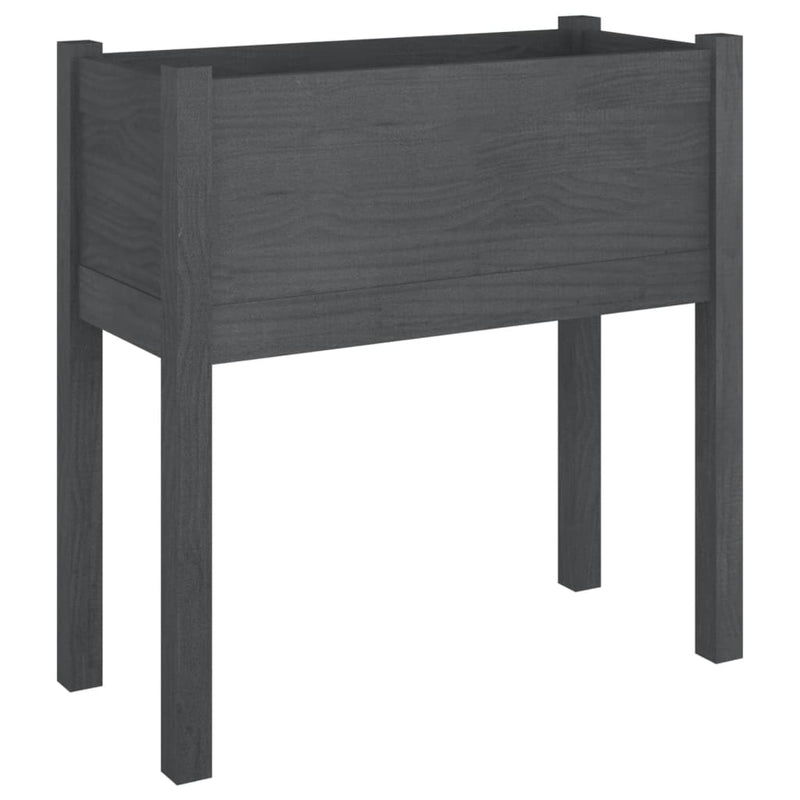 Load image into Gallery viewer, Vidaxl plantenbak 70x31x70 cm massief grenenhout grijs