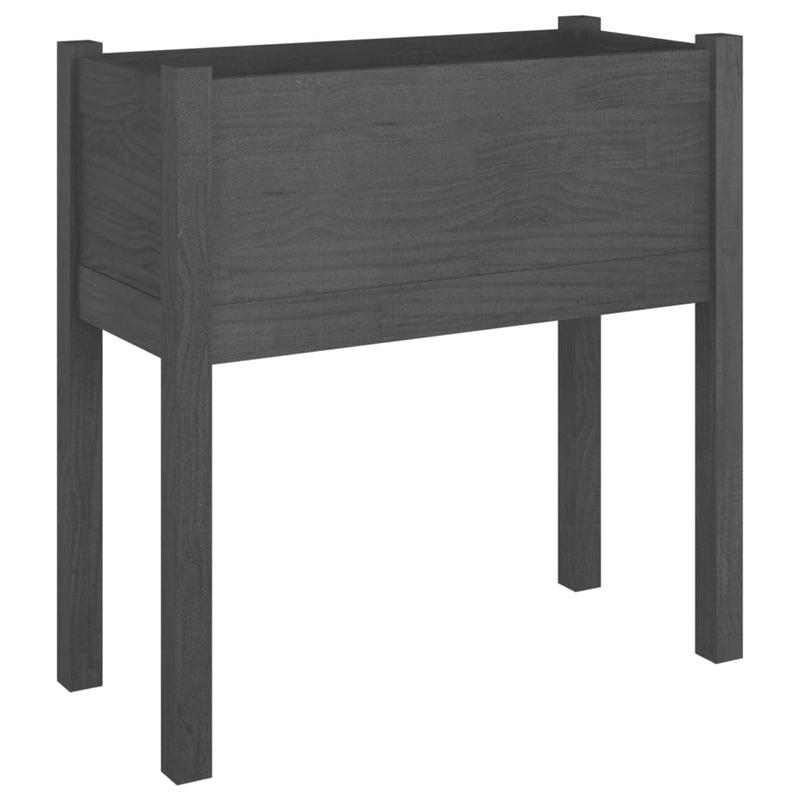 Load image into Gallery viewer, Vidaxl plantenbakken 2 st 70x31x70 cm massief grenenhout grijs