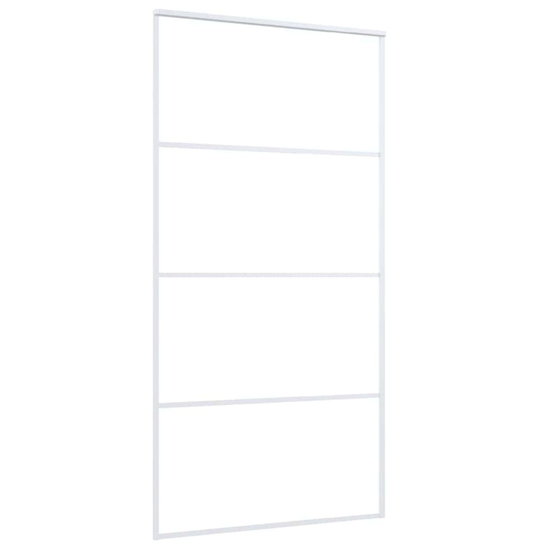 Load image into Gallery viewer, Vidaxl schuifdeur 102,5x205 cm esg-glas en aluminium wit