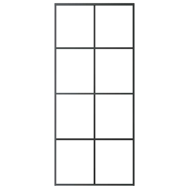 Load image into Gallery viewer, Vidaxl schuifdeur 90x205 cm esg-glas en aluminium zwart
