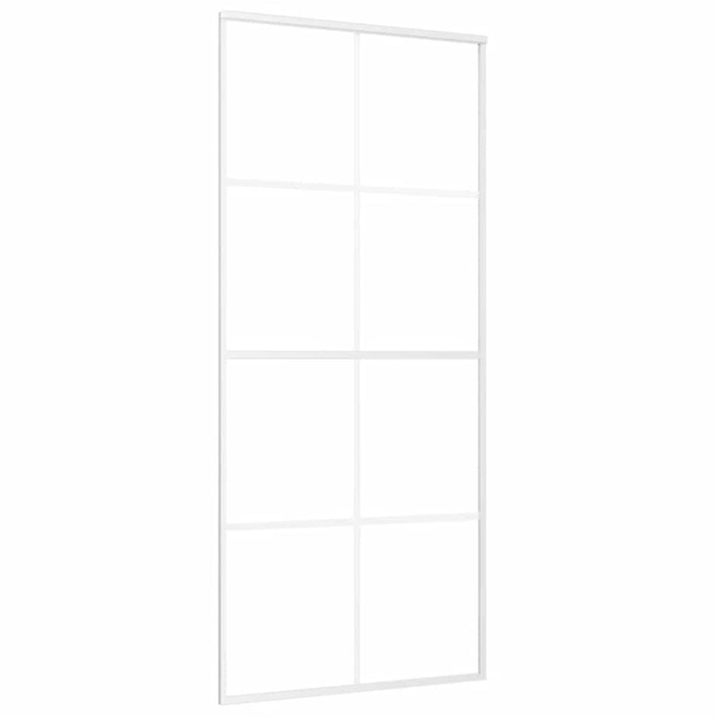 Load image into Gallery viewer, Vidaxl schuifdeur 90x205 cm esg-glas en aluminium wit