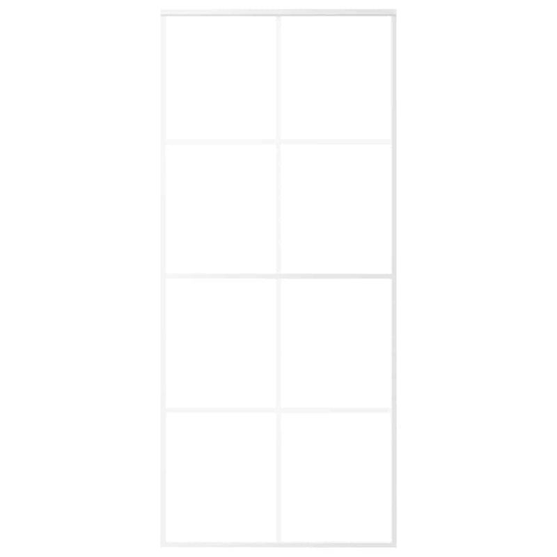 Load image into Gallery viewer, Vidaxl schuifdeur 90x205 cm esg-glas en aluminium wit